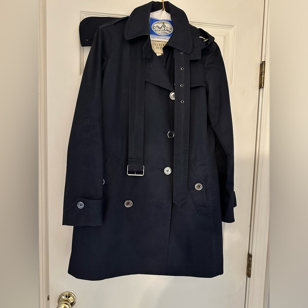 Burberry Brit trench with detachable hood and lining